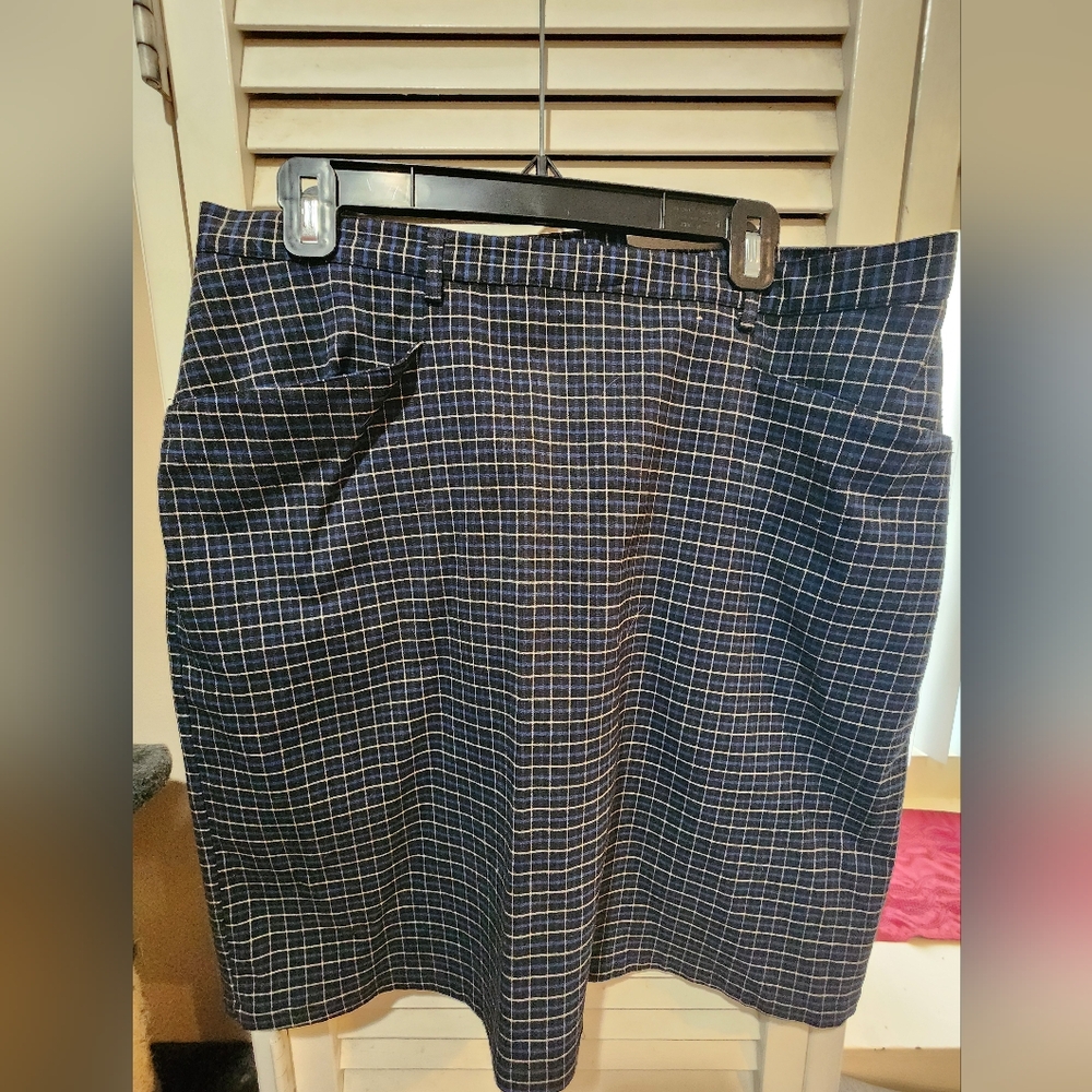 Plaid Blue Women's Skirt Size 16